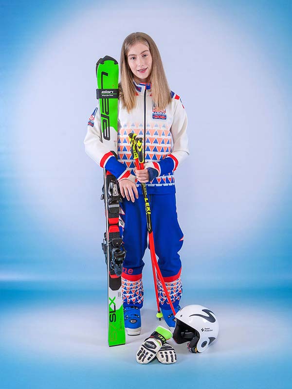 Hobbies child portrait image skiing